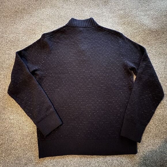 Bloomingdale’s The Men’s Store 1/4 Zip Wool Linen Sweater 1/4 Zip Pullover Large - Picture 3 of 6